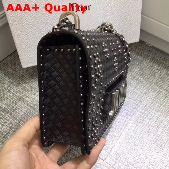 Dior Jadior Flap Bag in Black Studded Calfskin Replica