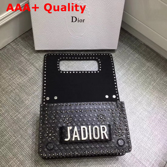 Dior Jadior Flap Bag in Black Studded Calfskin Replica