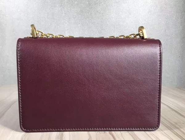 Dior Jadior Flap Bag with Chain in Oxblood Calfskin For Sale