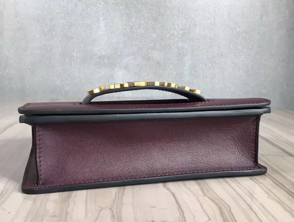 Dior Jadior Flap Bag with Chain in Oxblood Calfskin For Sale