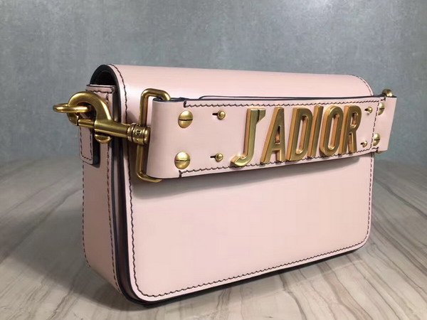 Dior Jadior Flap Bag with Shoulder Strap Pink Calfskin For Sale