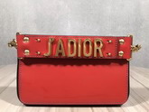 Dior Jadior Flap Bag with Shoulder Strap Red Calfskin For Sale