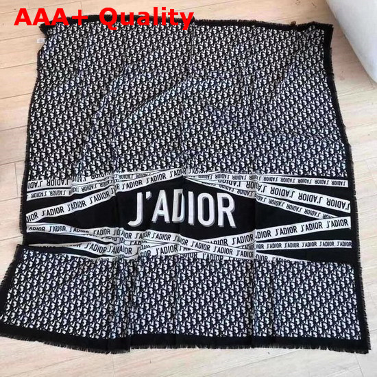 Dior Jadior Oblique Square Scarf in Black Replica