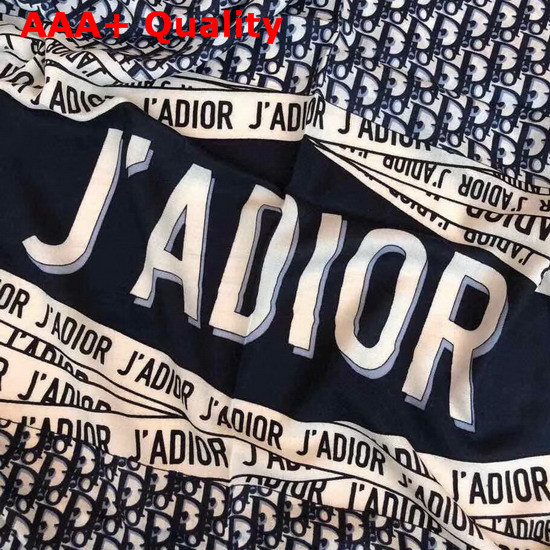 Dior Jadior Oblique Square Scarf in Blue Replica