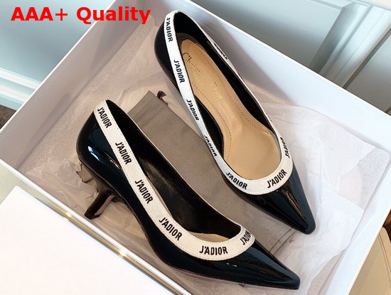 Dior Jadior Patent Calfskin Pump in Black Replica