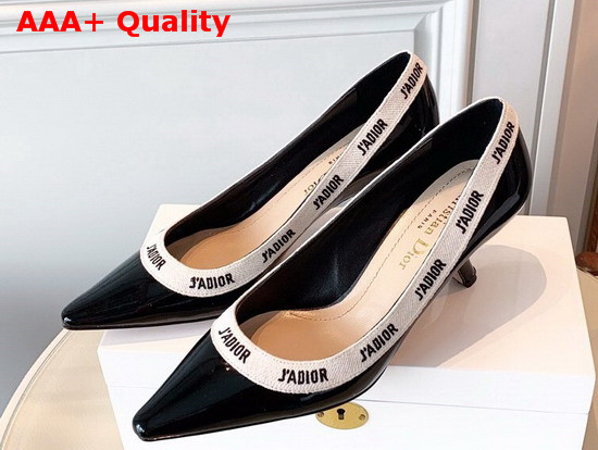 Dior Jadior Patent Calfskin Pump in Black Replica