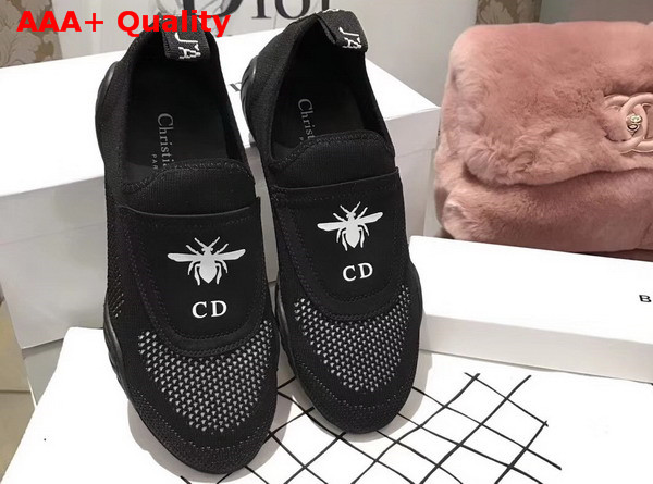 Dior Jadior Perforated Sneaker in Black Technical Canvas Replica