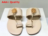 Dior Jardin Thong Sandal Cream Calfskin Replica