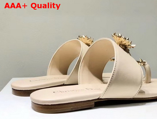 Dior Jardin Thong Sandal Cream Calfskin Replica