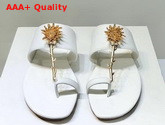 Dior Jardin Thong Sandal White Calfskin Replica