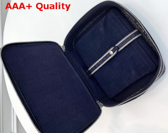 Dior Jewelry Box in Blue Dior Oblique Jacquard Canvas Replica