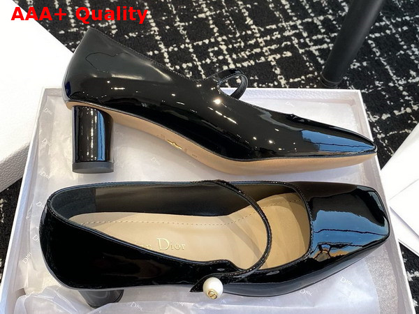 Dior Jolie Dior Pump Black Patent Calfskin Replica