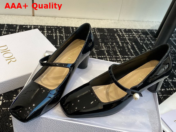 Dior Jolie Dior Pump Black Patent Calfskin Replica