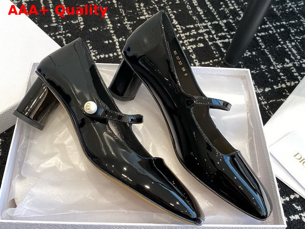 Dior Jolie Dior Pump Black Patent Calfskin Replica