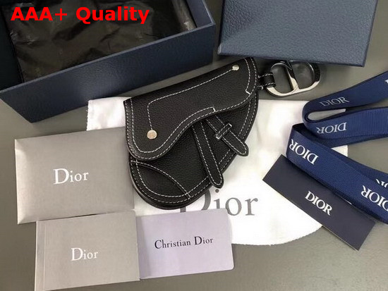 Dior Key Ring Saddle in Black Replica