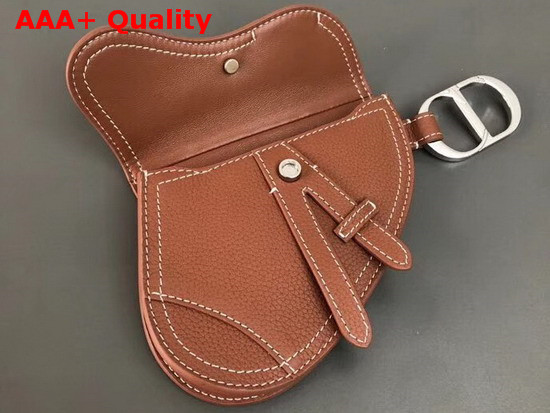 Dior Key Ring Saddle in Brown Replica