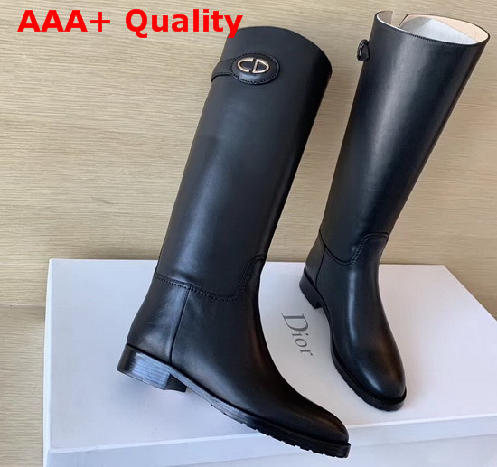 Dior Knee Boot in Black Calfskin Replica