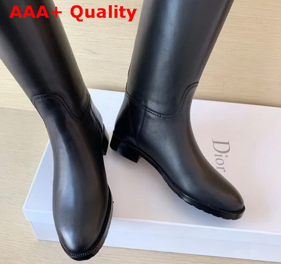 Dior Knee Boot in Black Calfskin Replica