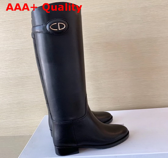 Dior Knee Boot in Black Calfskin Replica