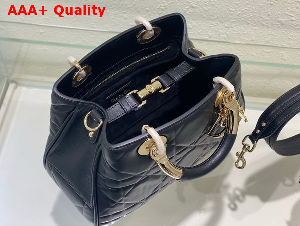 Dior Lady 95 22 Bag Black Cannage Calfskin with Gold Hardware Replica