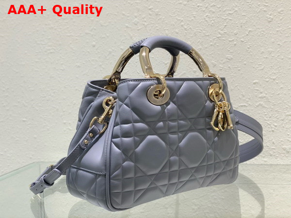 Dior Lady 95 22 Bag Cloud Blue Cannage Calfskin Replica