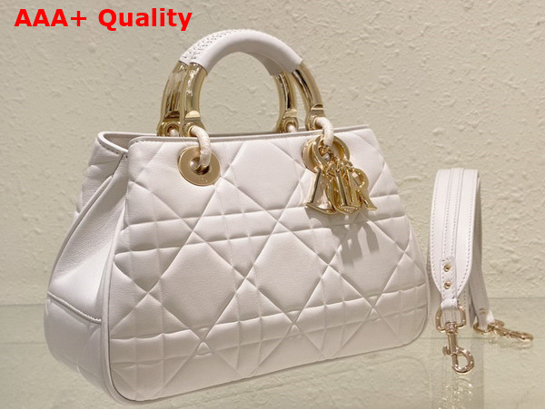 Dior Lady 95 22 Bag Latte Cannage Calfskin with Gold Hardware Replica