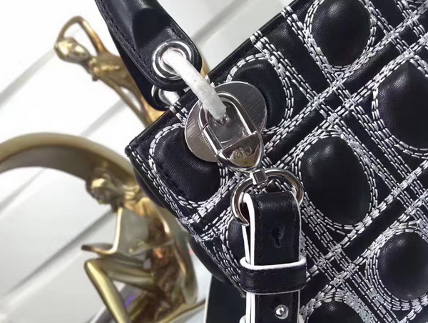 Dior Lady Art Bag Black Lambskin For Sale