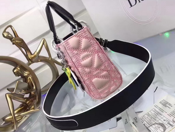 Dior Lady Art Bag Pink Lambskin For Sale