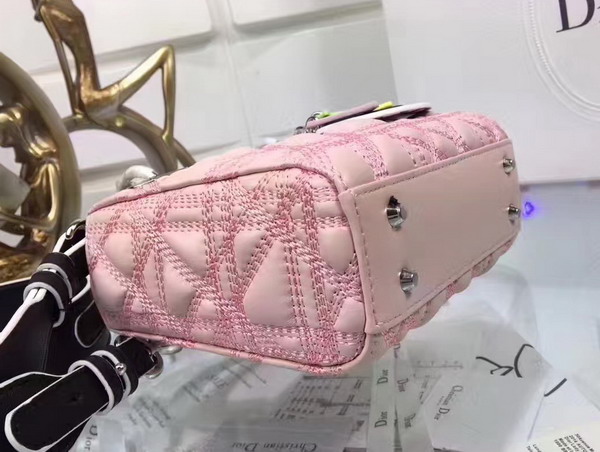 Dior Lady Art Bag Pink Lambskin For Sale