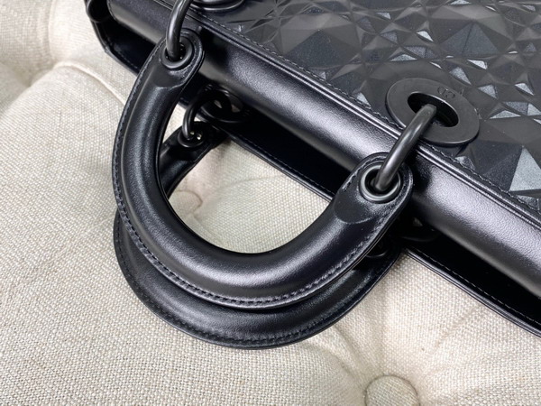 Dior Lady D Joy Bag Black Cannage Calfskin with Diamond Motif Replica