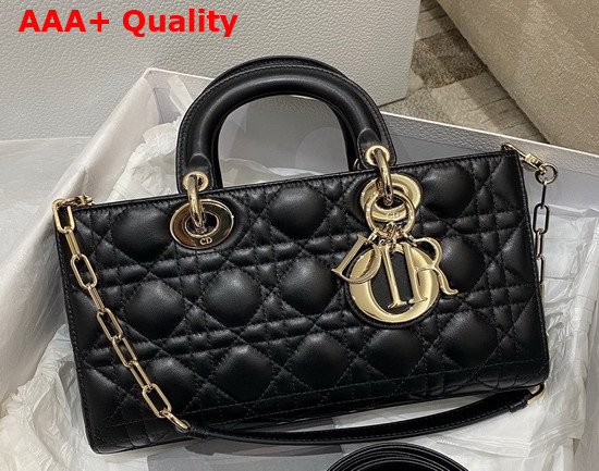 Dior Lady D Joy Bag Black Cannage Lambskin Replica