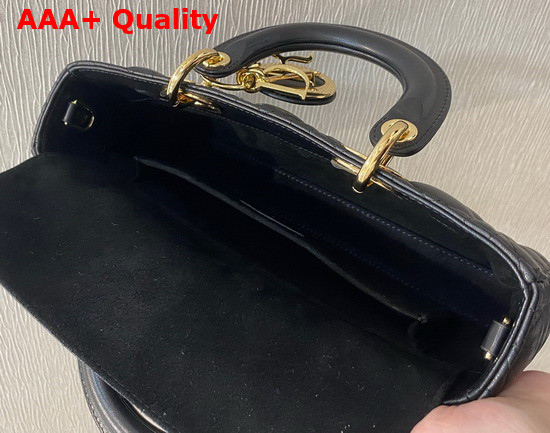 Dior Lady D Joy Bag Black Cannage Lambskin Replica