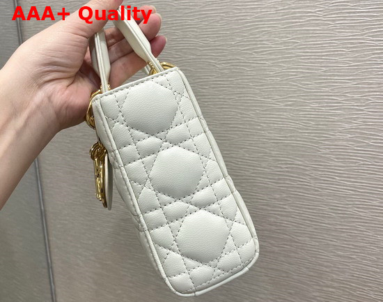 Dior Lady D Joy Bag White Cannage Lambskin Replica