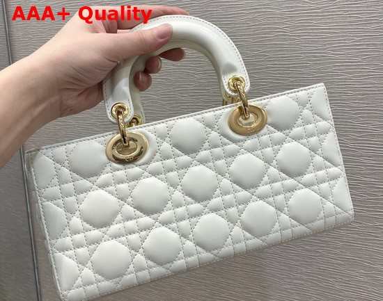 Dior Lady D Joy Bag White Cannage Lambskin Replica