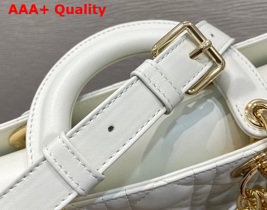 Dior Lady D Joy Bag White Cannage Lambskin Replica