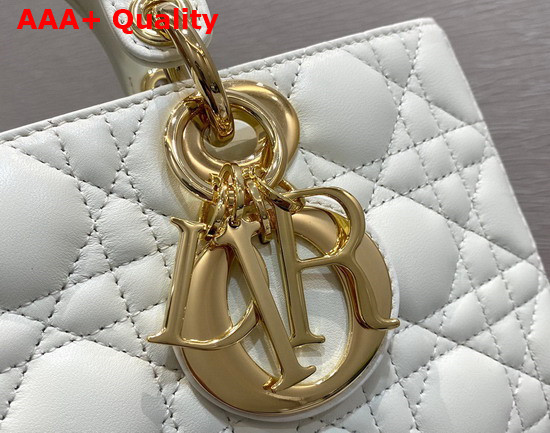 Dior Lady D Joy Bag White Cannage Lambskin Replica