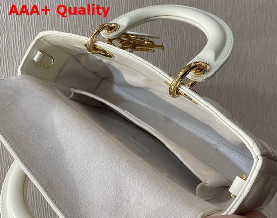 Dior Lady D Joy Bag White Cannage Lambskin Replica