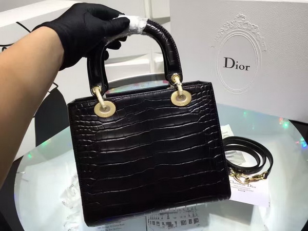 Dior Lady Dior Bag Black Light Gold Tone Jewellery for Sale