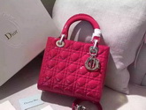 Dior Lady Dior Bag Fuchsia Patent Leather for Sale