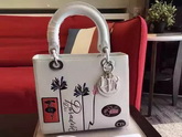 Dior Lady Dior Bag White Paradise Calfskin for Sale