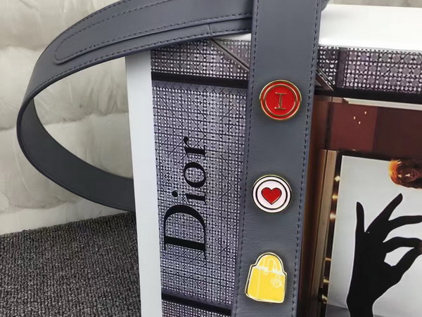 Dior Lady Dior Bag in Grey Lambskin Customisable Shoulder Strap for Sale