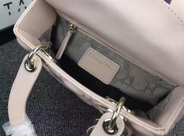 Dior Lady Dior Bag in Pink Lambskin Customisable Shoulder Strap for Sale