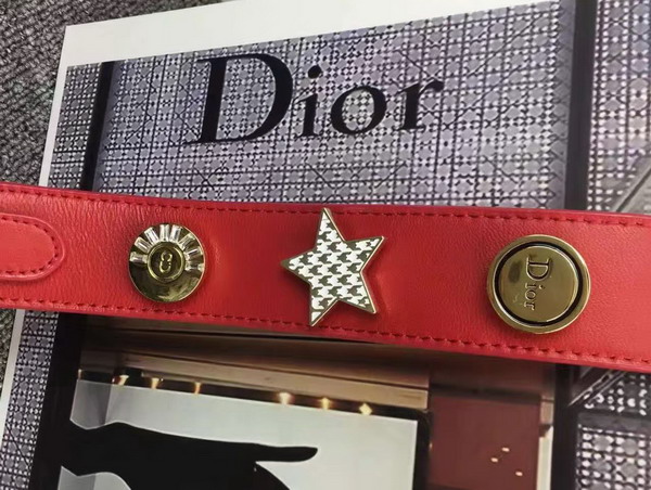 Dior Lady Dior Bag in Red Lambskin Customisable Shoulder Strap for Sale