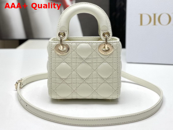 Dior Lady Dior Micro Bag Latte Cannage Lambskin Replica