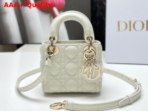 Dior Lady Dior Micro Bag Latte Cannage Lambskin Replica