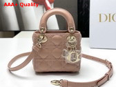 Dior Lady Dior Micro Bag Ros Des Vents Cannage Lambskin Replica