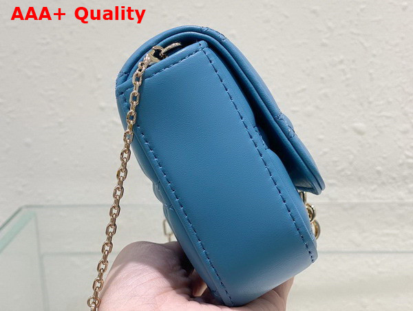 Dior Lady Dior Phone Pouch Cloud Blue Cannage Lambskin Replica