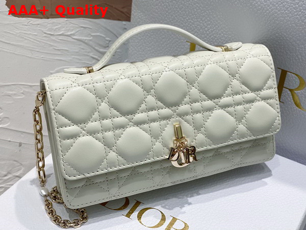 Dior Lady Dior Top Handle Clutch Latte Cannage Lambskin Replica