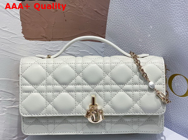 Dior Lady Dior Top Handle Clutch Latte Cannage Lambskin Replica