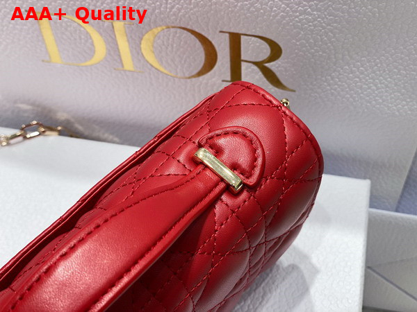 Dior Lady Dior Top Handle Clutch Red Cannage Lambskin Replica